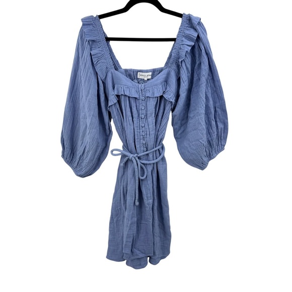 Apiece Apart Light Blue Ruffled Blouse - Picture 2 of 16